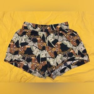 Kate Quinn Kids Moth Pattern Shorts - Black, Brown, Cream